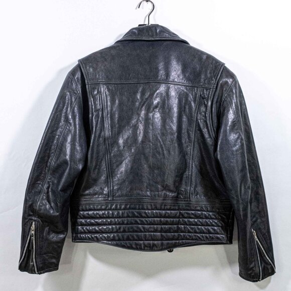 Harley Davidson Motorcycles D Pocket Leather Biker Motorcycle Jacket Large Retro - Picture 2 of 16